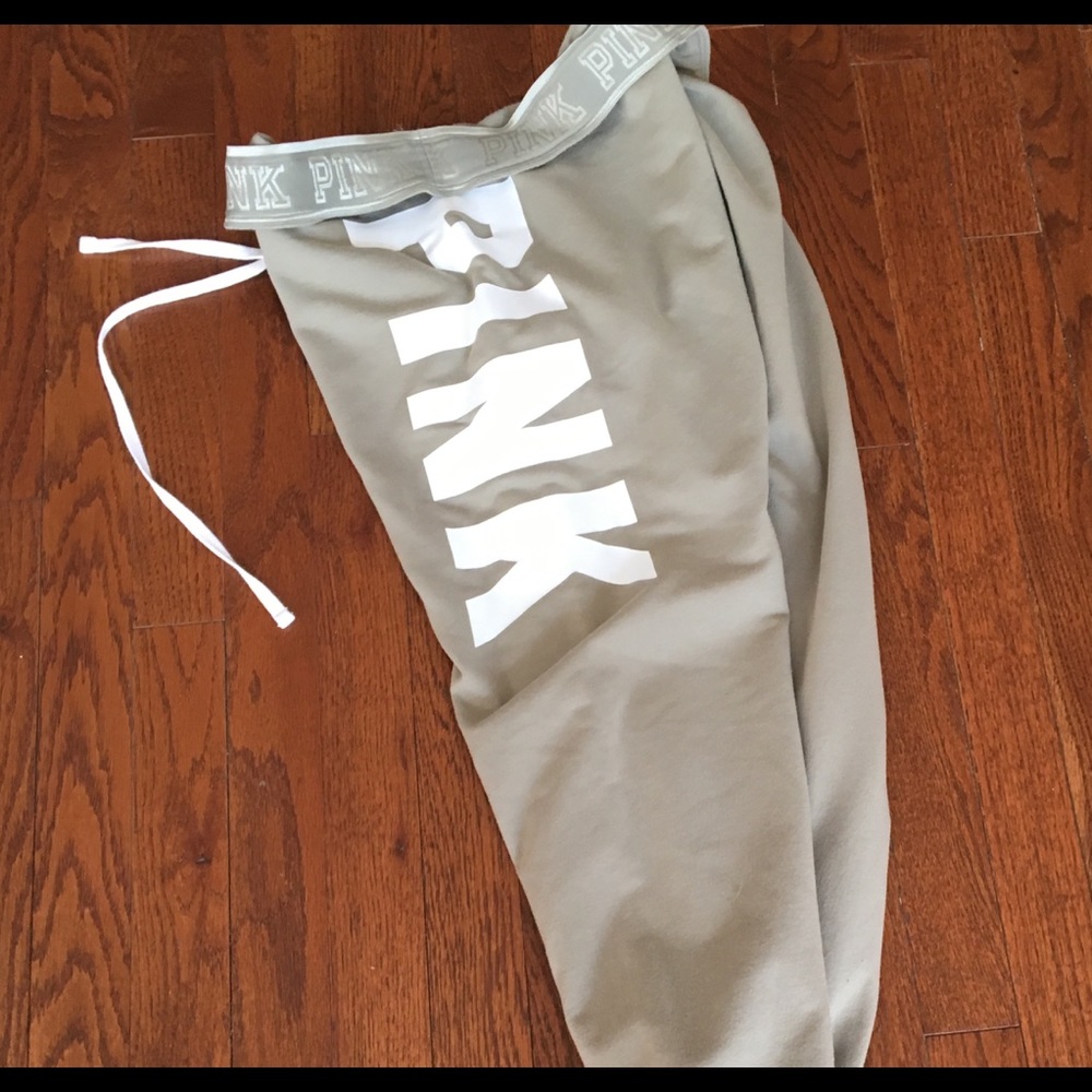 Pink gym sweatpants L Victoria Secret